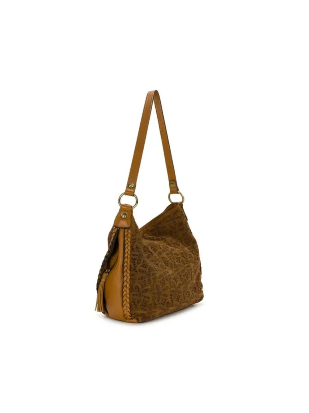 Patricia Nash Kalispell Hobo - Floral Perforated Suede - Picture 5 of 7